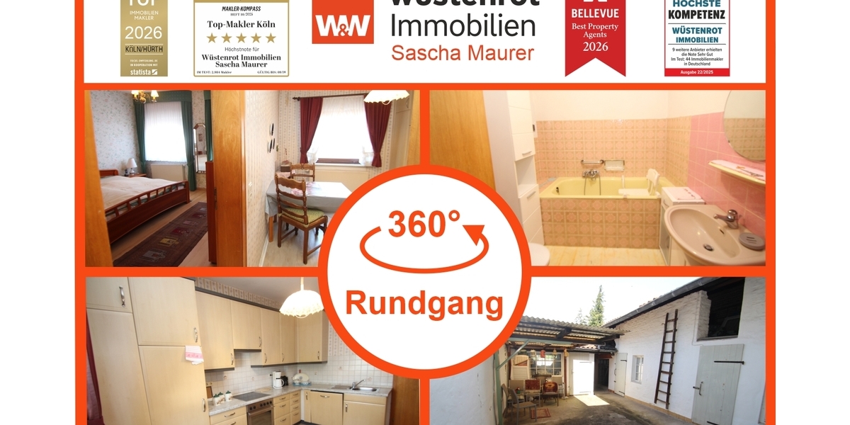 Mit 3D: Reihenmittelhaus mit viel Potenzial, 8 Zimmern & ca. 400 m² Grundstück in Bonn-Lannesdorf - Reihenhaus Bonn Lannesdorf | Angebot:27479770